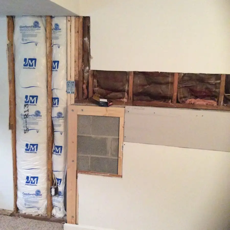 Wall insulation replacement during Contents Cleaning & Restoration in Hickam Housing
